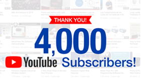 Thank You 4000 YouTube Subscribers!