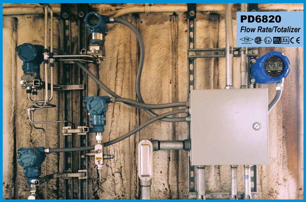 PD6820 Flow Rate Totalizer in a Natural Gas Flow Application