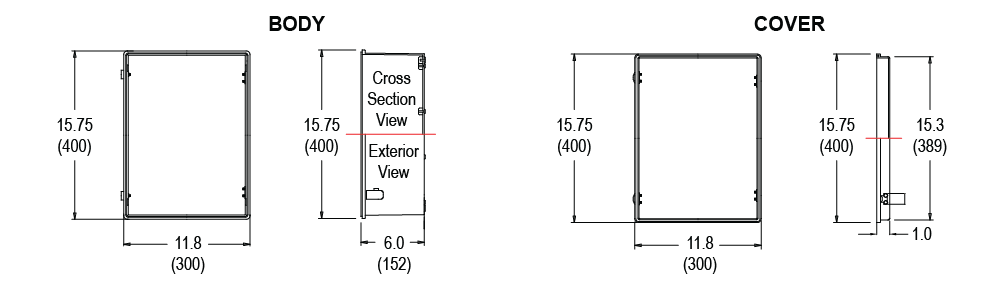 medium enclosure dimensions