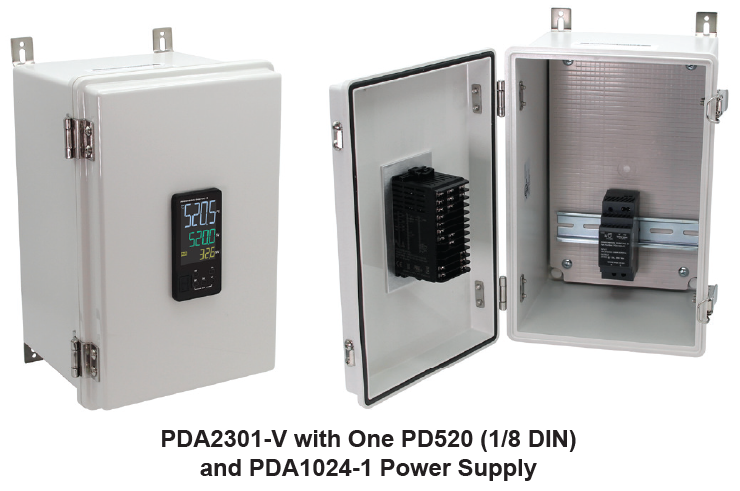 PDA2301-V Open with PDA1024-01 Power Supply Enclosure