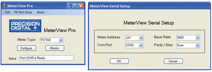 MeterView Pro Communication Setup