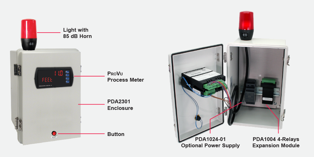 PDA2300 Series Enclosure with Light / Horn