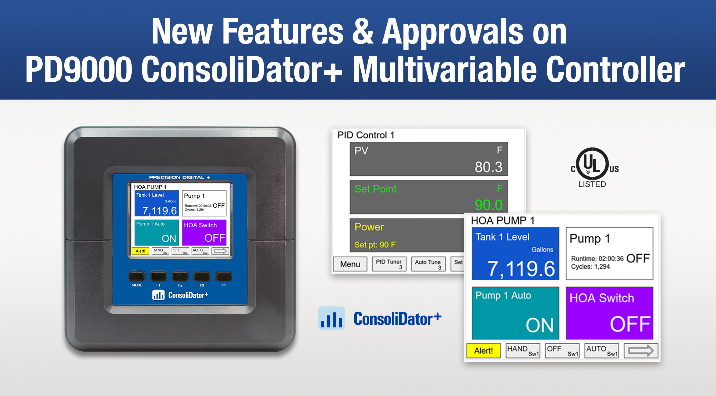 New Features and Approvals on PD9000 ConsoliDator+ Multivariable Controller