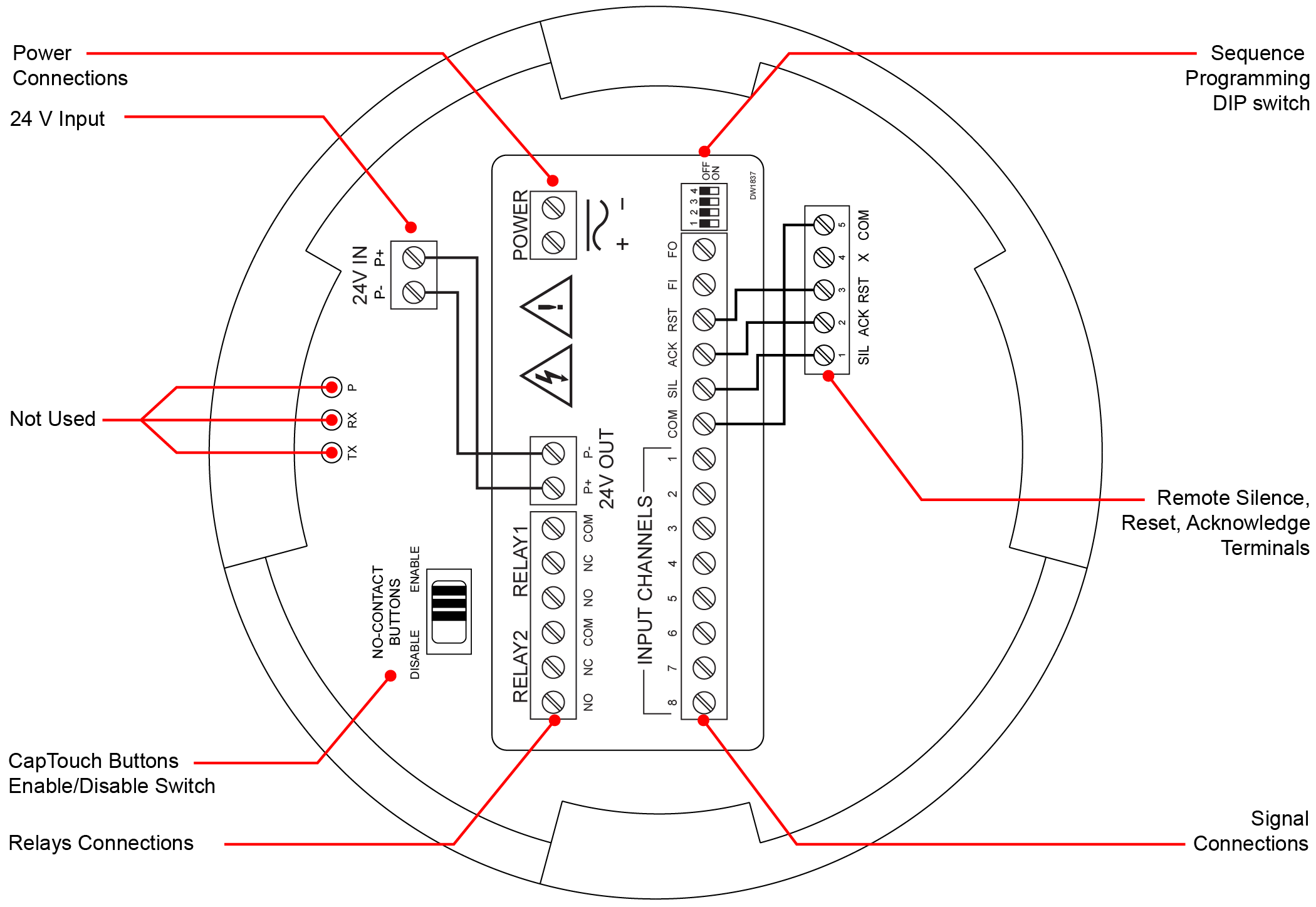 PD8-158-6R2-1 Connectors Label
