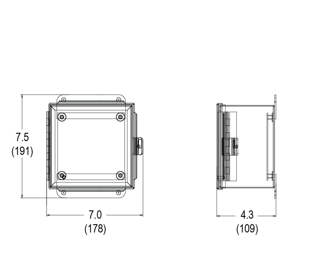 Extra Small Enclosure Dimensions