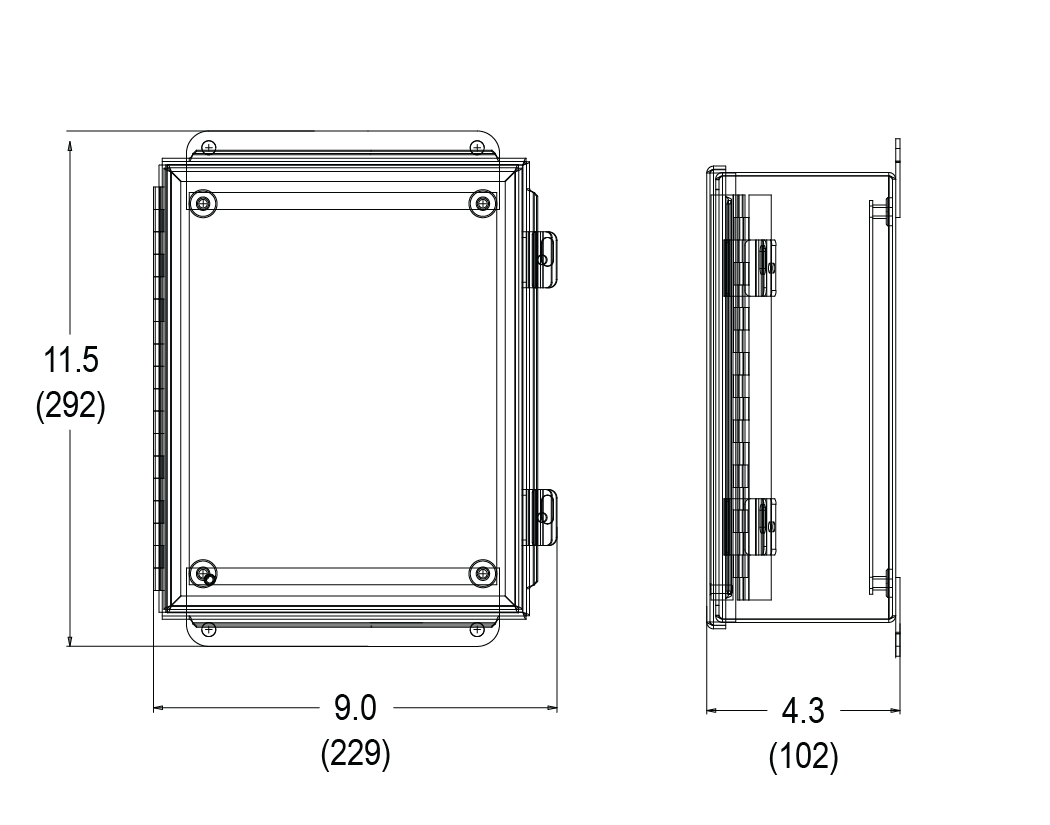 Medium Enclosure Dimensions