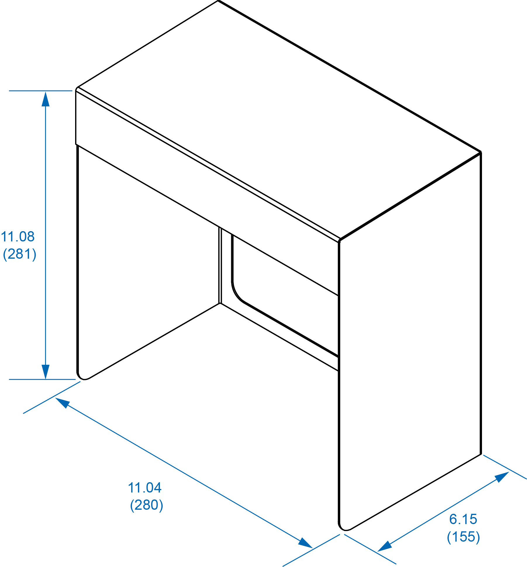 PDA9000SH Dimensions