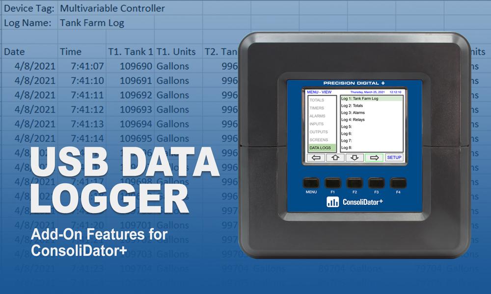 PDK9000-D1 ConsoliDator+ USB Data Logger | Precision Digital